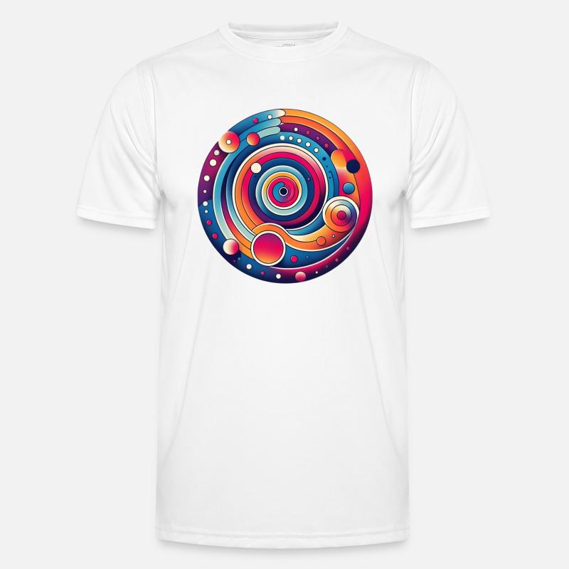 Psychedelic planet Männer Funktions-T-Shirt