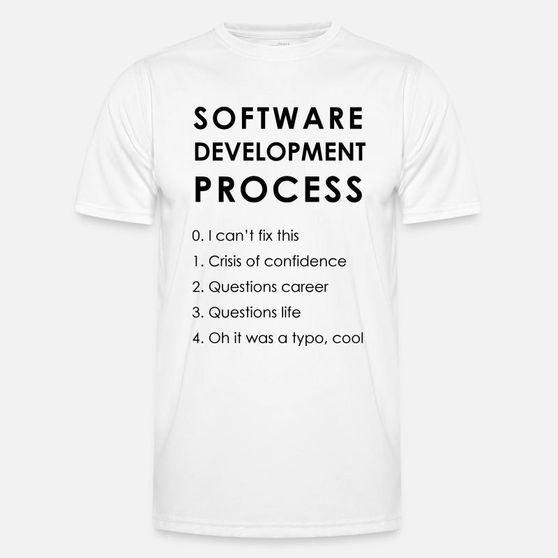 Software Development Process Funktionsshirt til herrer