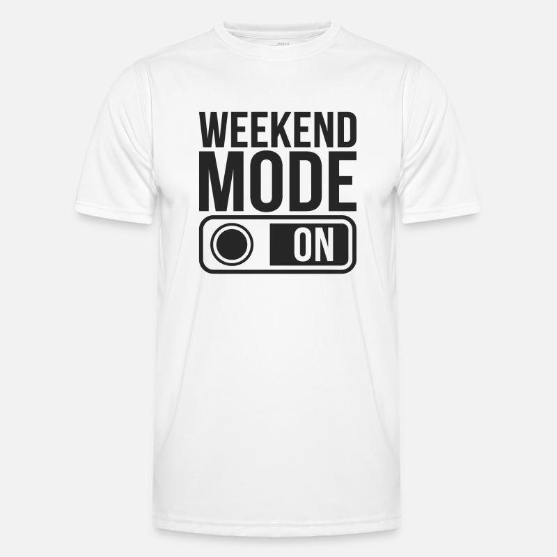 Weekend Mode On - Männer Funktions-T-Shirt - Weiß