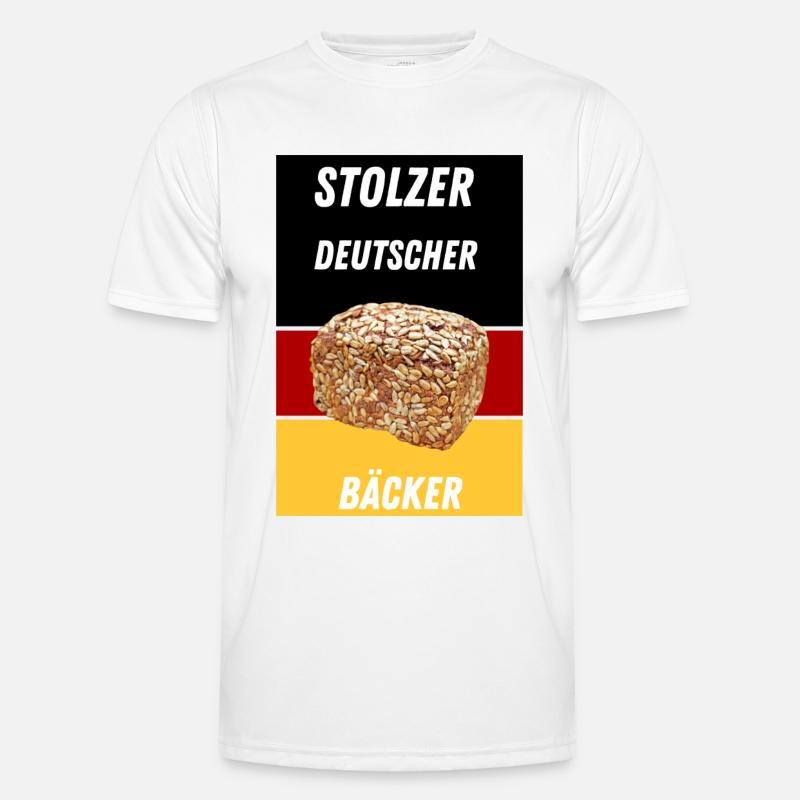 Stolzer deutscher Bäcker Männer Funktions-T-Shirt