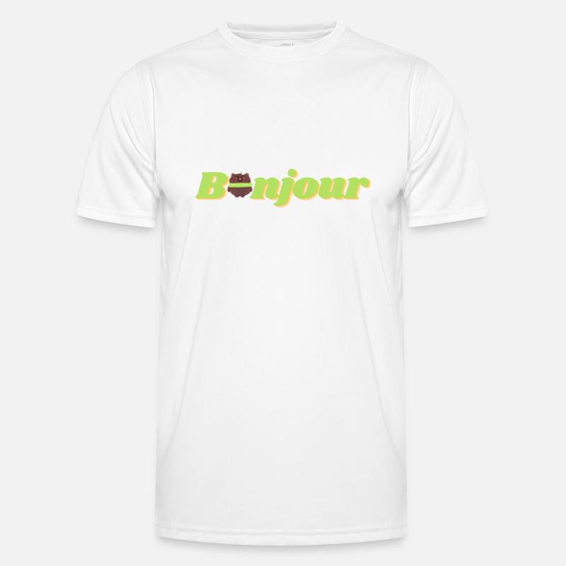 Bonjour Macaron Bear Men's Functional T-Shirt