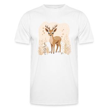 Rehkitz - Männer Funktions-T-Shirt - Weiß - Vorne - AI Model Male 178 dark (178cm)