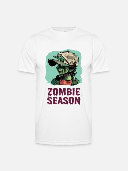 Zombie-Saison - Männer Funktions-T-Shirt - Weiß
