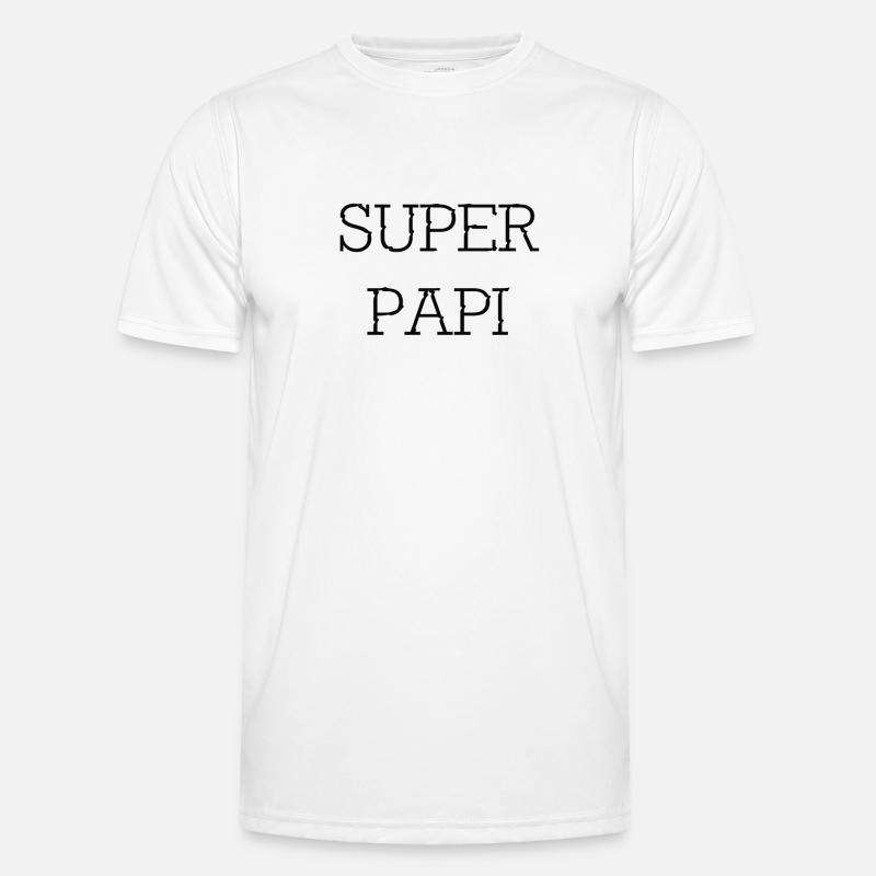 Super Papi - Männer Funktions-T-Shirt - Weiß