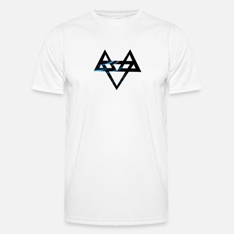 Neffex 3D 3 Blue2 - Männer Funktions-T-Shirt - Weiß