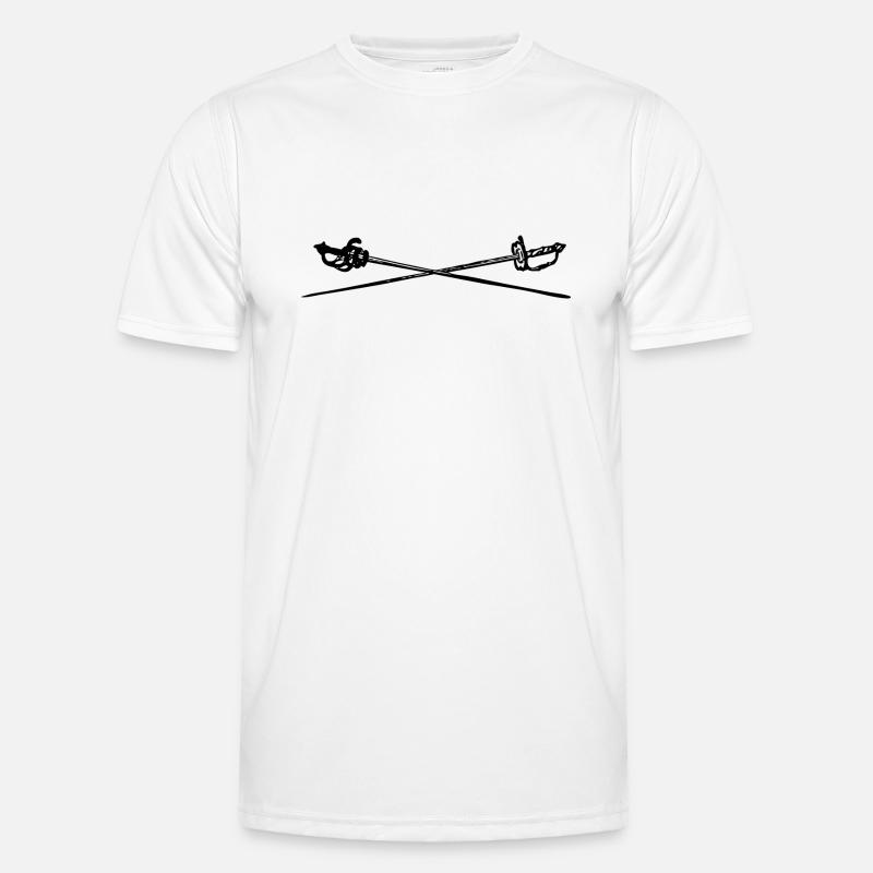 fencing fights floret sword parry samurai12 Men's Functional T-Shirt