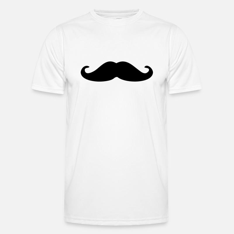 Schnurrbart Männer Funktions-T-Shirt