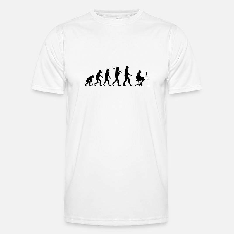 Programmer T-Shirt · Evolution · Computer Science - Men's Functional T-Shirt - white