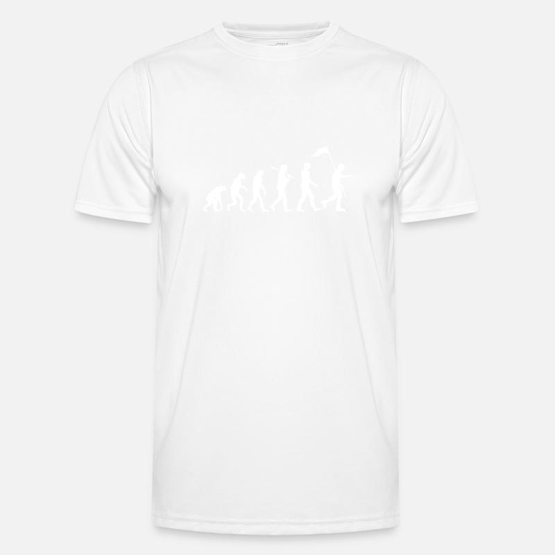 Pfadfinder Evolution · Evolution · Camping · Natur - Männer Funktions-T-Shirt - Weiß
