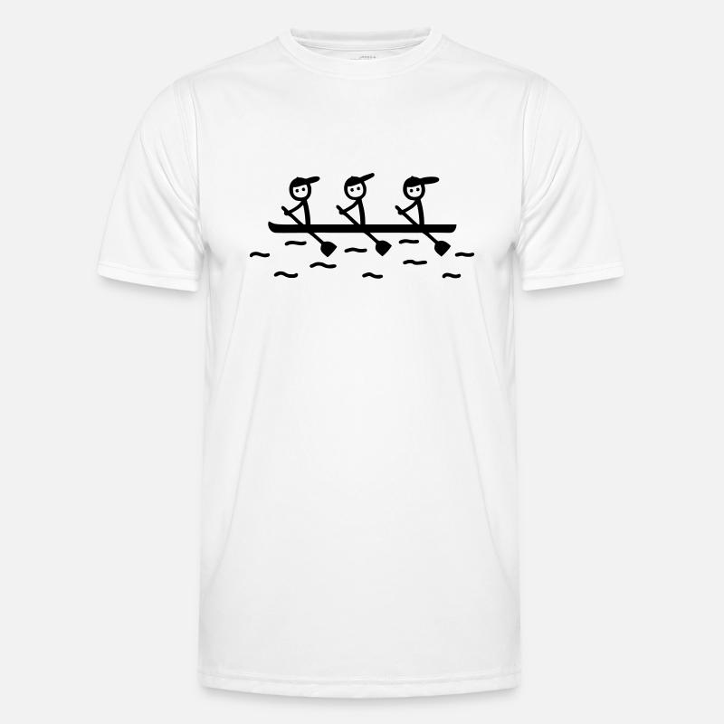 Rudern Dreier Boot Männer Funktions-T-Shirt