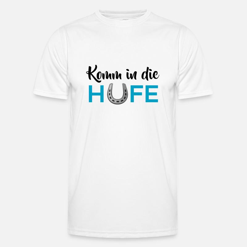 Komm in die Hufe - Männer Funktions-T-Shirt - Weiß