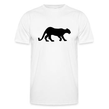 panther_schwarz_20 - T-shirt sport Homme - blanc - Devant - AI Model Male 178 dark (178cm)