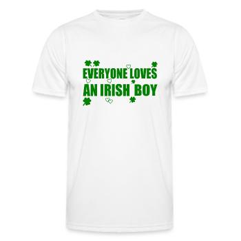 everyone loves an irish boy - Männer Funktions-T-Shirt - Weiß - Vorne - AI Model Male 178 dark (178cm)