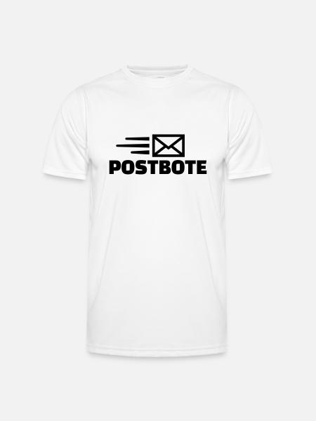 Postbote - Männer Funktions-T-Shirt - Weiß