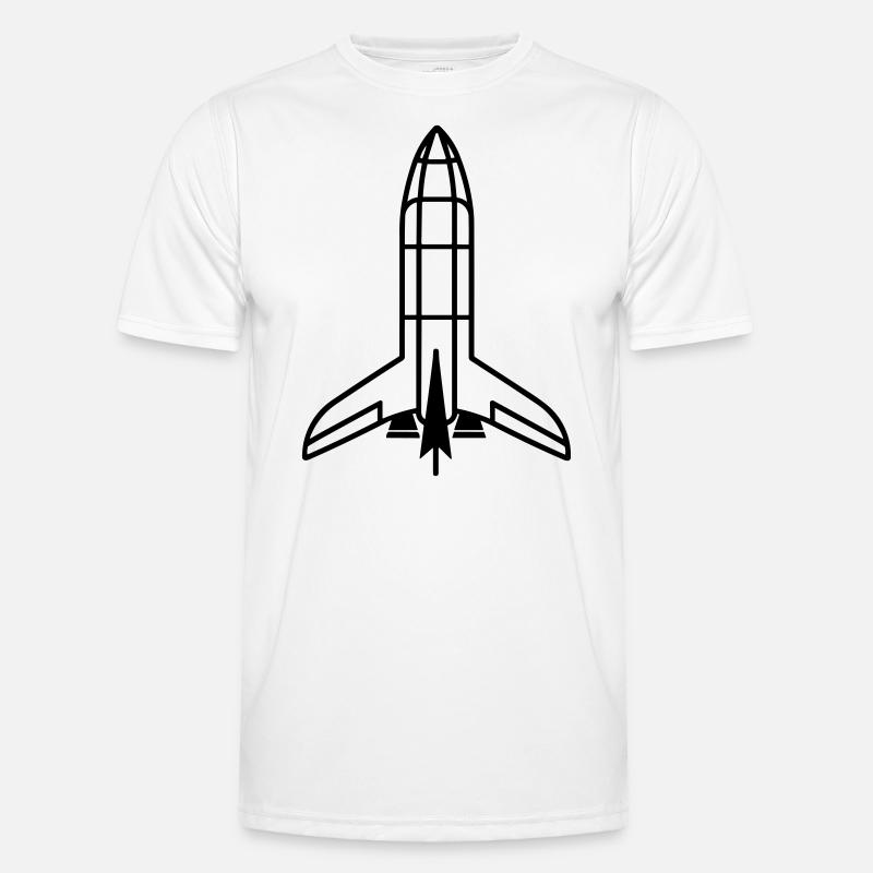 Rakete Männer Funktions-T-Shirt