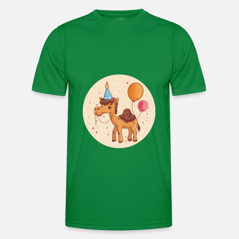 Kamel Geburtstag Comic Männer Funktions-T-Shirt