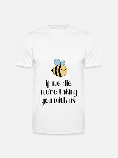 Ecology - Let's protect the bees! - Men's Functional T-Shirt - white