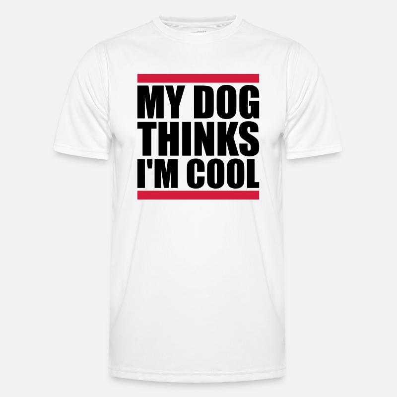 Dog thinks im cool Männer Funktions-T-Shirt