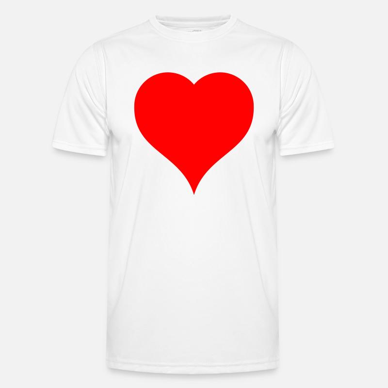 herz - Bild rot Männer Funktions-T-Shirt