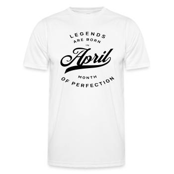 APRIL BIRTHDAY - Men's Functional T-Shirt - white - Front - AI Model Male 178 dark (178cm)