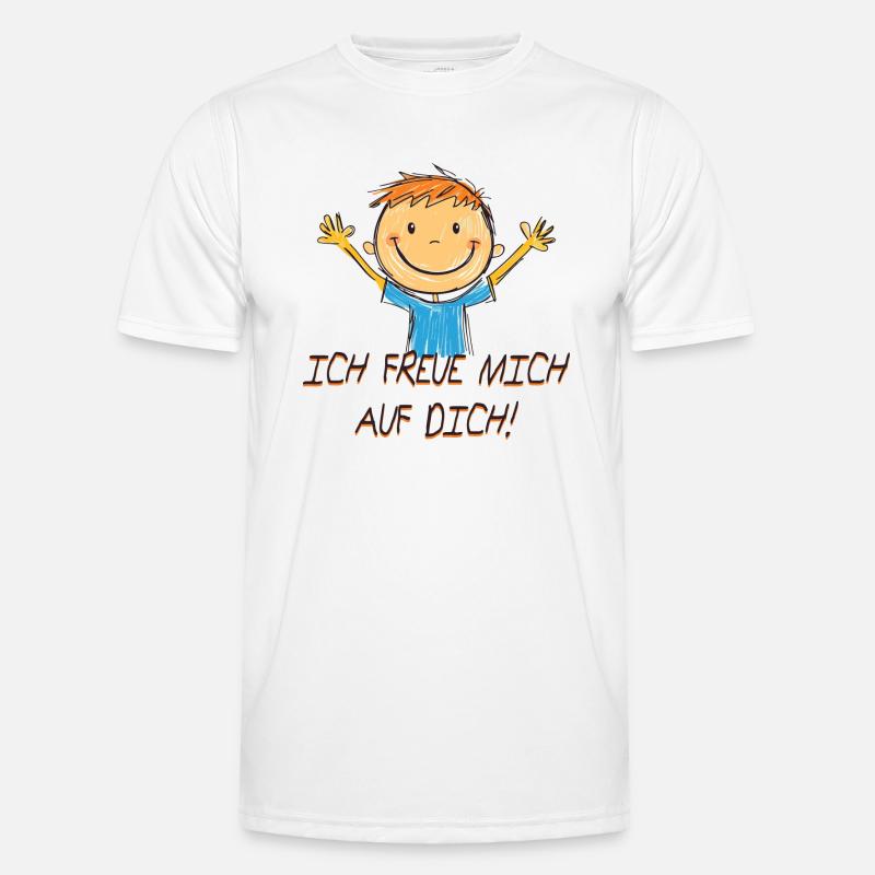 Jeg glæder mig til at se dig - Funktionsshirt til herrer - hvid