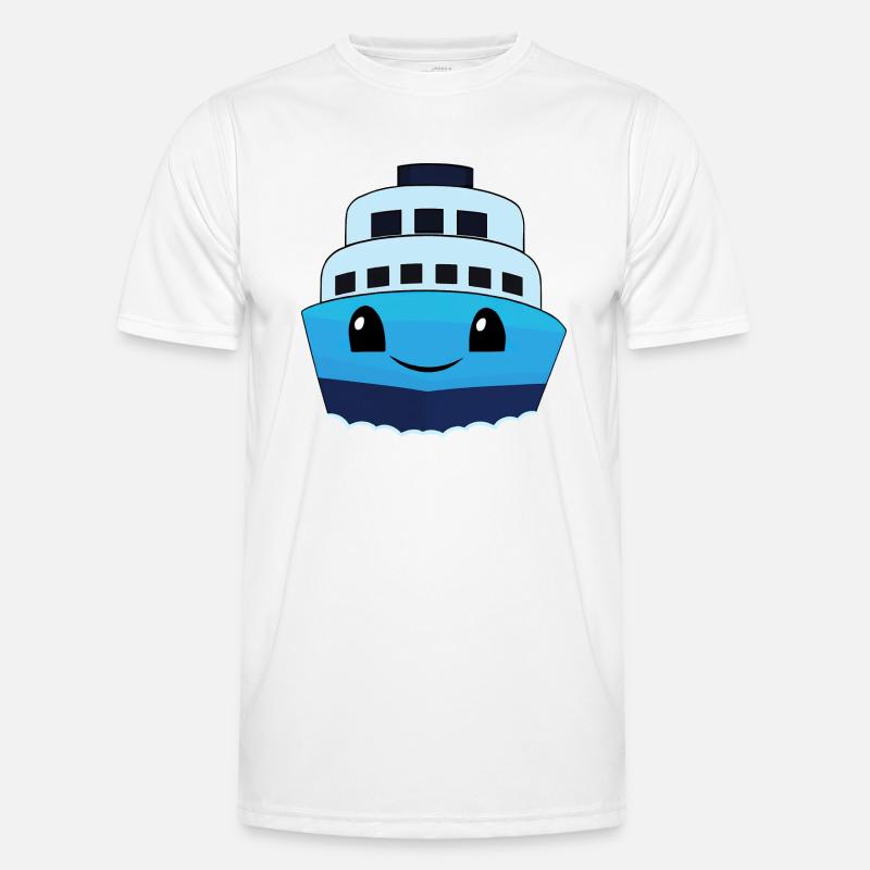 Conception mignonne de bateau de croisière Kawaii T-shirt sport Homme