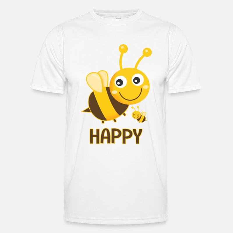 Bee Happy Bees - Men's Functional T-Shirt - white