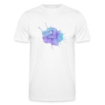 Éclaboussures de couleur - T-shirt sport Homme - blanc - Devant - AI Model Male 178 dark (178cm)