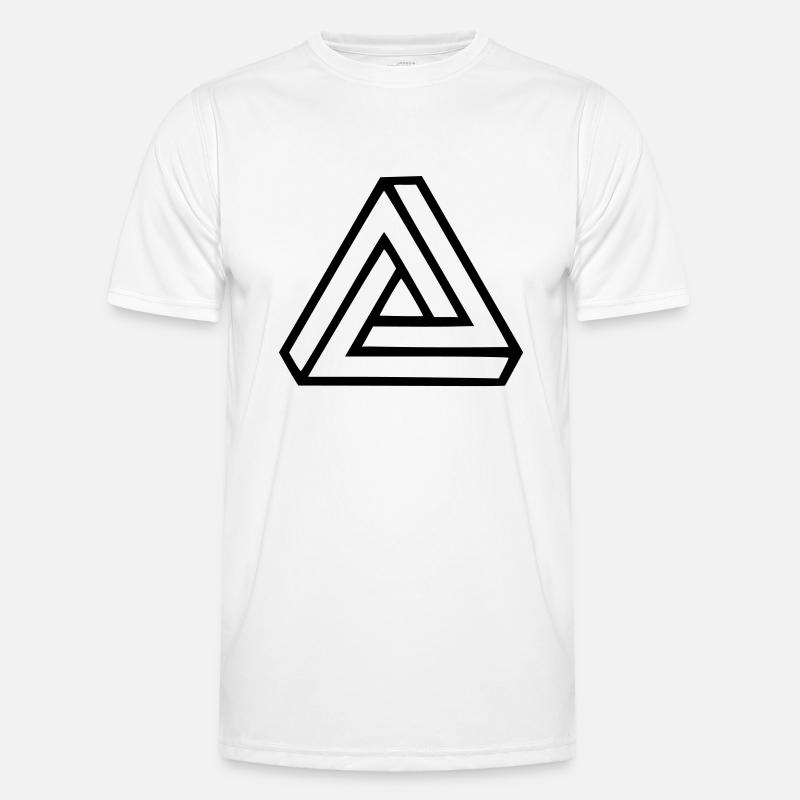 Triangle Visual Illusion - Men's Functional T-Shirt - white