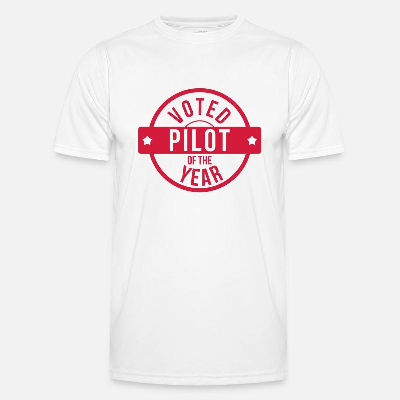 Rennfahrer / Pilot / Auto / Luftfahrt / Luft - Männer Funktions-T-Shirt - Weiß