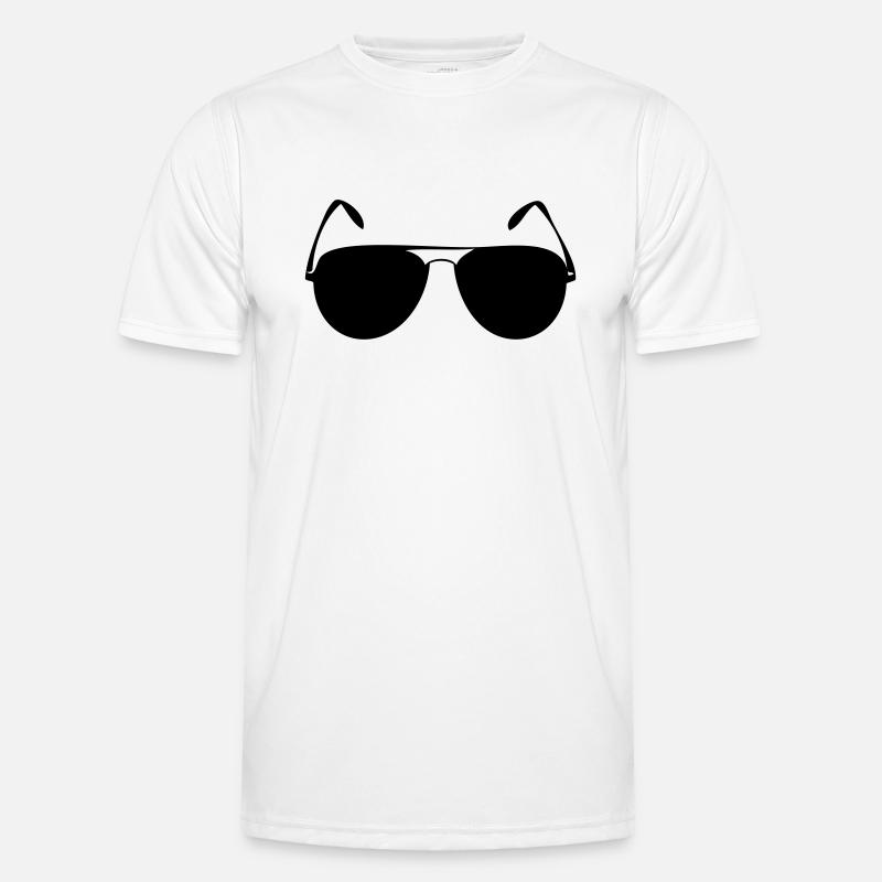 Pilotenbrille Männer Funktions-T-Shirt