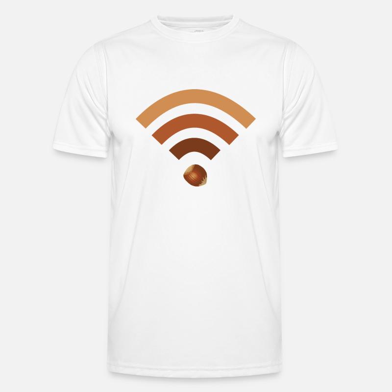 wifi noisette T-shirt sport Homme