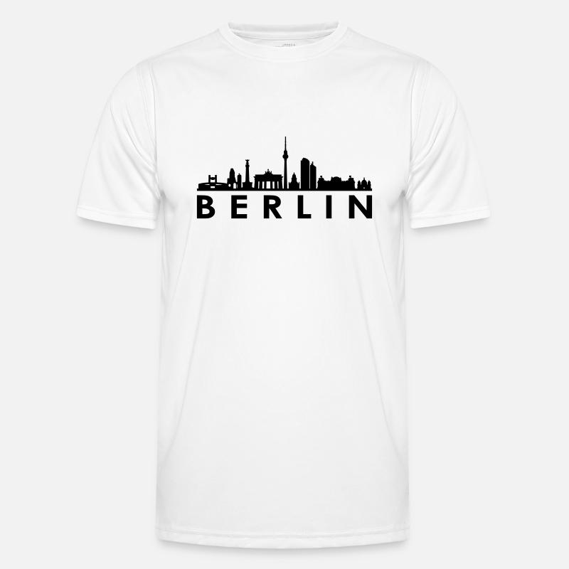 Skyline - Berlin - Männer Funktions-T-Shirt - Weiß