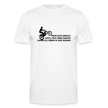 Saubere Enduro Spruch lustig Biker Geschenk Shirt - Männer Funktions-T-Shirt - Weiß - Vorne - AI Model Male 178 dark (178cm)