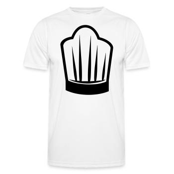 Toque Chef de cuisine - T-shirt sport Homme - blanc - Devant - AI Model Male 178 dark (178cm)
