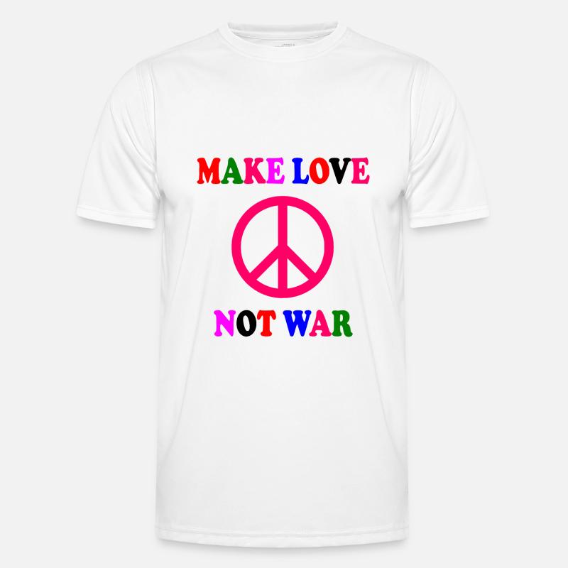 Make love not war - Men's Functional T-Shirt - white