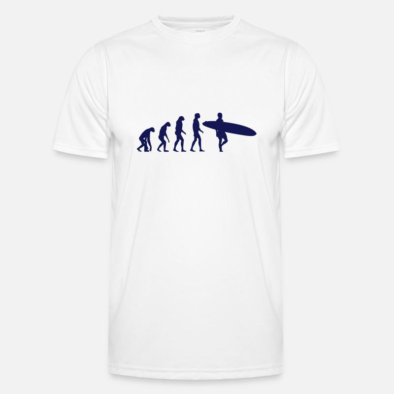 surfer evolution - Men's Functional T-Shirt - white