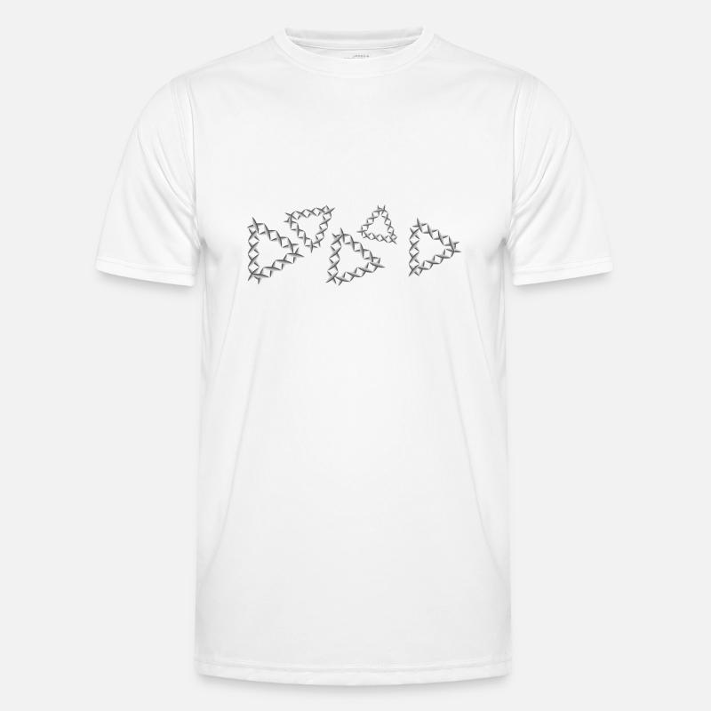 grey pattern cross triangles - Men's Functional T-Shirt - white