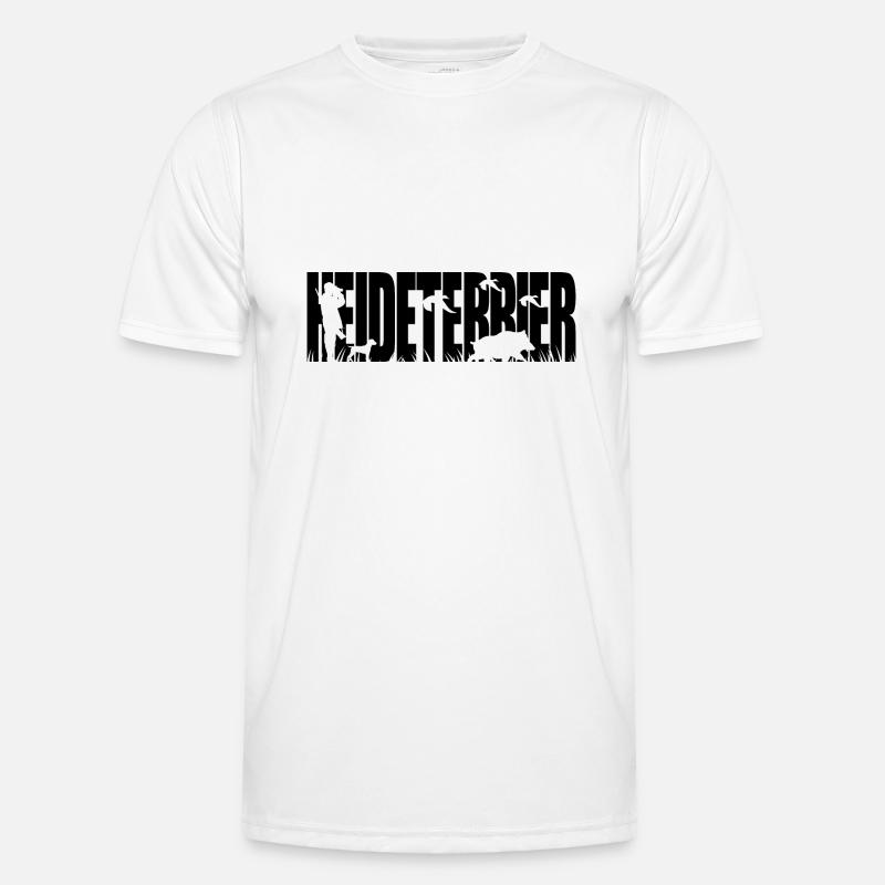 HEIDETERRIER Jagdhunde Jagdhund Wilsigns - Männer Funktions-T-Shirt - Weiß