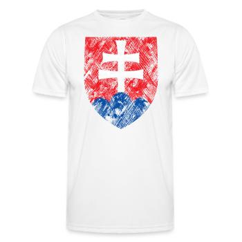 Slowakei - Männer Funktions-T-Shirt - Weiß - Vorne - AI Model Male 178 dark (178cm)