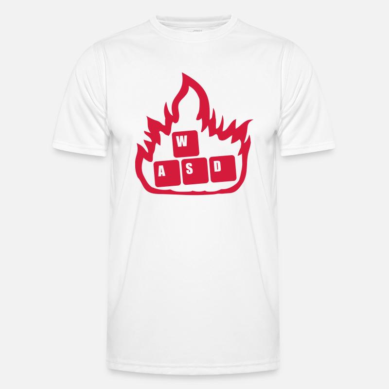 Flame Nerd Computer WASD Men's Functional T-Shirt