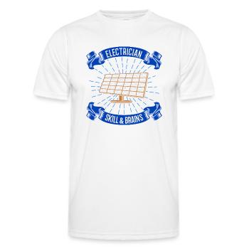 Circuits de tension d'artisan en disant ironique - T-shirt sport Homme - blanc - Devant - AI Model Male 178 dark (178cm)