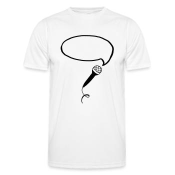 Microphone Bubble (Your Text) - Männer Funktions-T-Shirt - Weiß - Vorne - AI Model Male 178 dark (178cm)