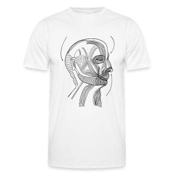 Tête sans sens - T-shirt sport Homme - blanc - Devant - AI Model Male 178 dark (178cm)