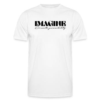 Imagine Create possibility - Men's Functional T-Shirt - white - Front - AI Model Male 178 dark (178cm)