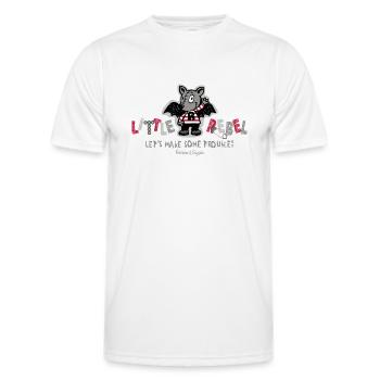 Little Rebel - Faisons des problèmes - T-shirt sport Homme - blanc - Devant - AI Model Male 178 dark (178cm)