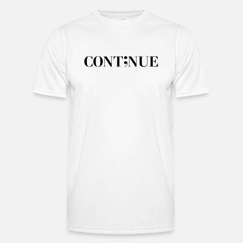 Continue black - Men's Functional T-Shirt - white
