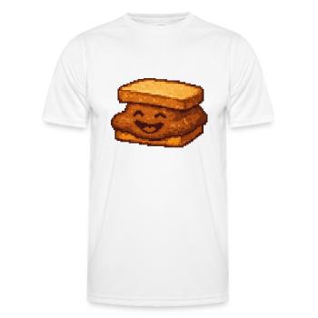 Poopie, der zerquetschte Sandwich-Kumpel - Männer Funktions-T-Shirt - Weiß - Vorne - AI Model Male 178 dark (178cm)