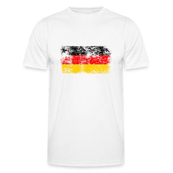 Germany Flag German Flag Used Look Homeland - Men's Functional T-Shirt - white - Front - AI Model Male 178 dark (178cm)