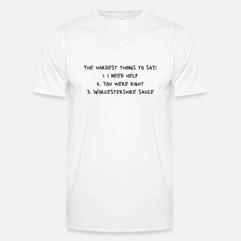 Liste amusante des choses les plus difficiles à dire T-shirt sport Homme
